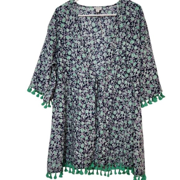 NWT J Crew Factory Tie-Front Swim Cover-Up Tassels XS - Picture 2 of 2